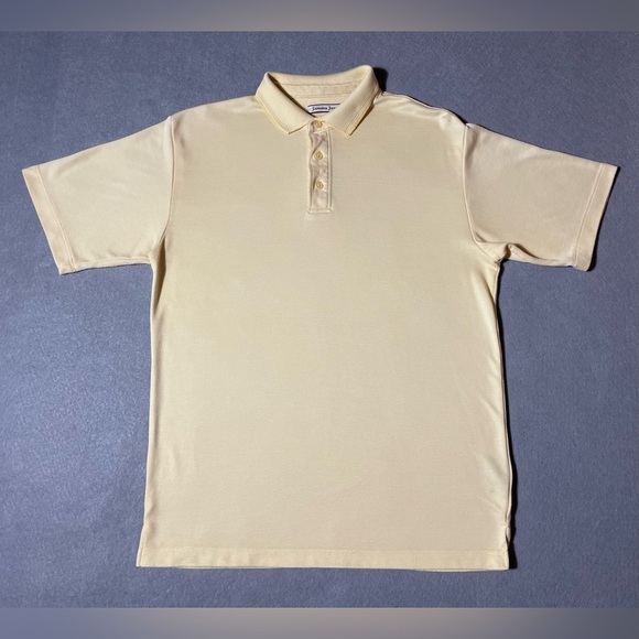 Jamaica Jaxx Men’s Polo Yellow Striped Size Medium - Picture 1 of 6